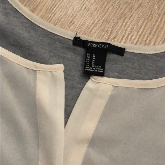 Forever 21 cream and grey tank top - Picture 2 of 5